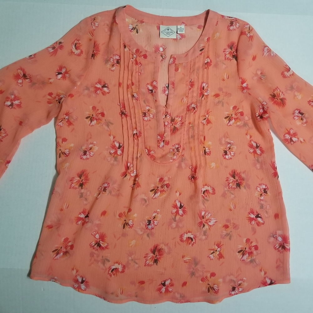 Orange Flowers Blouse